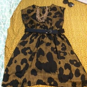 Animal print going out dress.